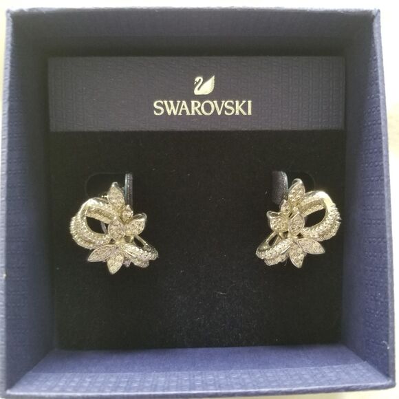 White Cubic Zirconia Rhodium Over Sterling Silver Bella Luce Earrings - Picture 4 of 7